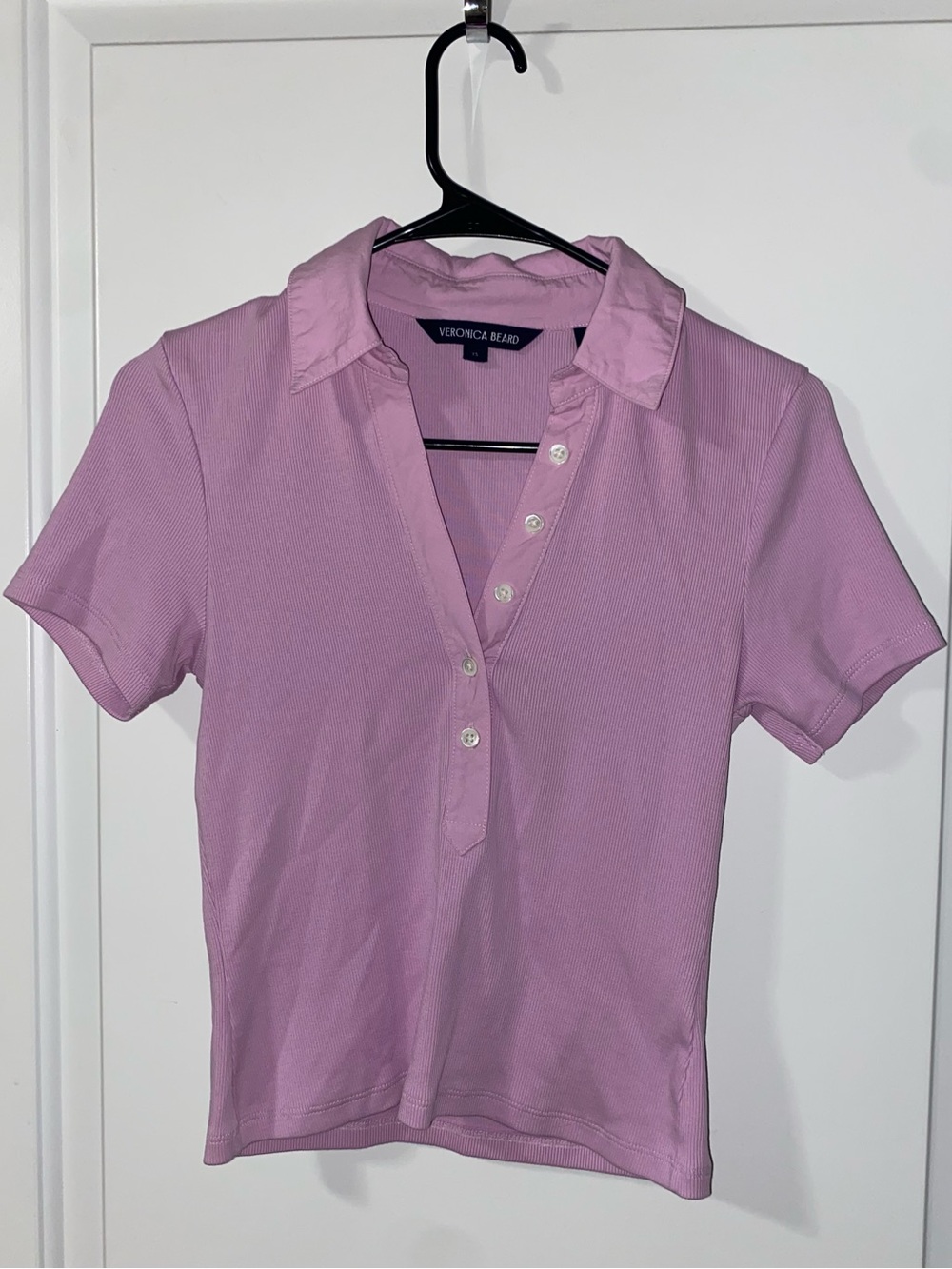 Veronica Beard Pink Lilac Kearney Polo T-Shirt